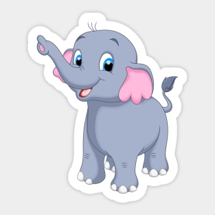 Cute Baby Elephant Sticker